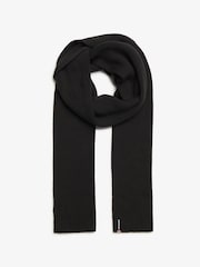 Negro - Bufanda básica de punto con logo de Superdry - Imagen 2 de 3