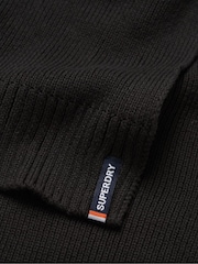 Negro - Bufanda básica de punto con logo de Superdry - Imagen 3 de 3
