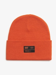 Superdry Orange Surplus 100% Cotton Knitted Beanie Hat - Image 1 of 2