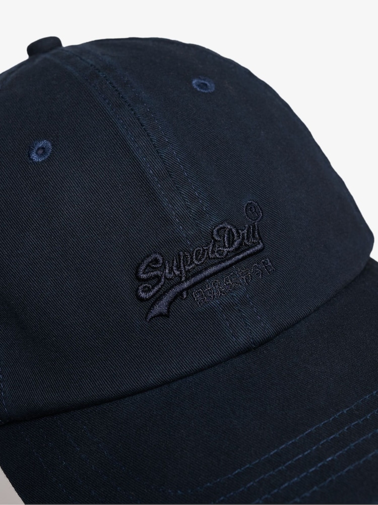 Superdry Eclipse Navy Vintage Embroidery 100% Cotton Cap - Image 5 of 5