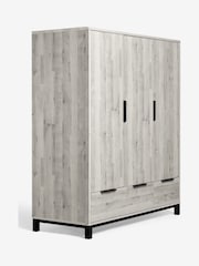 Grey Bronx Oak Effect Triple, 2 Drawers Wardrobe - Image 8 of 11