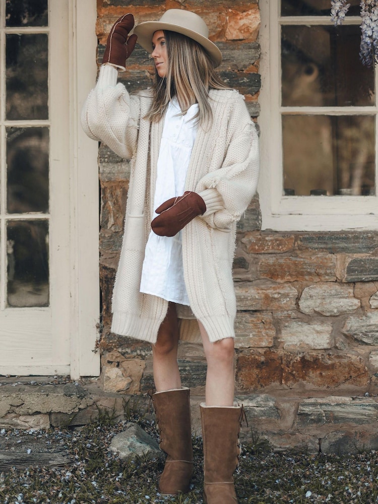 EMU Australia Brown Premium Sheepskin Mittens - Image 2 of 3