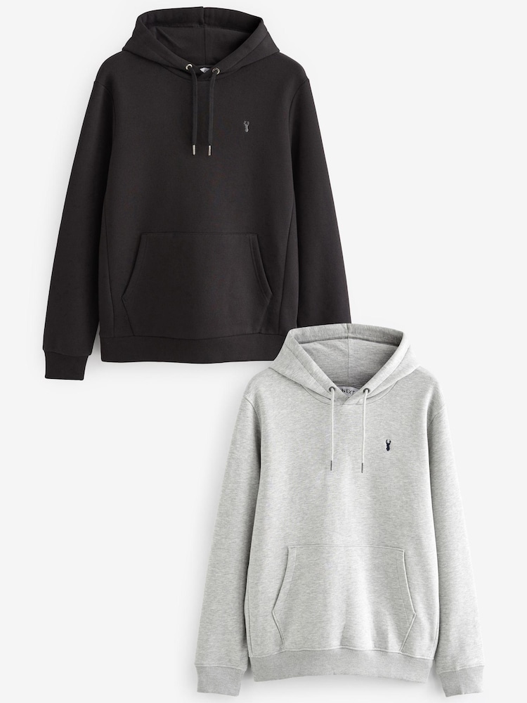 Schwarz/Grau - Kapuzensweatshirts, 2er-Pack - Bild 1 von 12 Schwarz/Grau - Kapuzensweatshirts, 2er-Pack - Bild 1 von 12