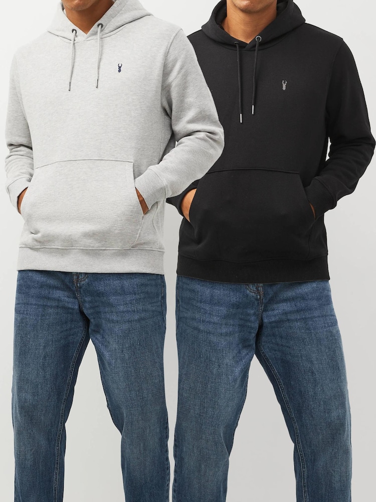 Schwarz/Grau - Kapuzensweatshirts, 2er-Pack - Bild 2 von 12 Schwarz/Grau - Kapuzensweatshirts, 2er-Pack - Bild 2 von 12