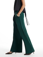 أخضر - بنطلون كريب برِجل واسعة من River Island - صورة 3 من 4