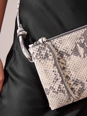 Snake Print Leather Cross-Body Bag - Image 4 of 9