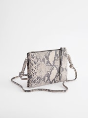 Snake Print Leather Cross-Body Bag - Image 6 of 9