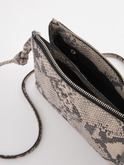 Snake Print Leather Cross-Body Bag - Image 8 of 9