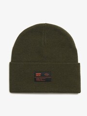 Superdry Olive Green 100% Cotton Surplus Knitted Beanie Hat - Image 1 of 2