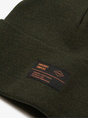 Superdry Olive Green 100% Cotton Surplus Knitted Beanie Hat - Image 2 of 2