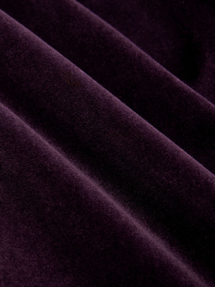 Reiss Purple Apsara Classic Fit Velvet Single-Breasted Blazer - Image 8 of 8
