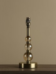 Laura Ashley Antique Brass Selby Glass Ball Table Lamp Base - Image 1 of 6
