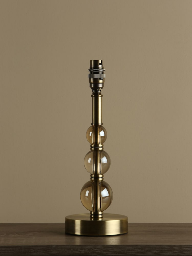 Laura Ashley Antique Brass Selby Glass Ball Table Lamp Base - Image 1 of 6