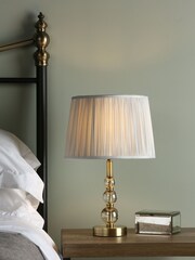 Laura Ashley Antique Brass Selby Glass Ball Table Lamp Base - Image 2 of 6