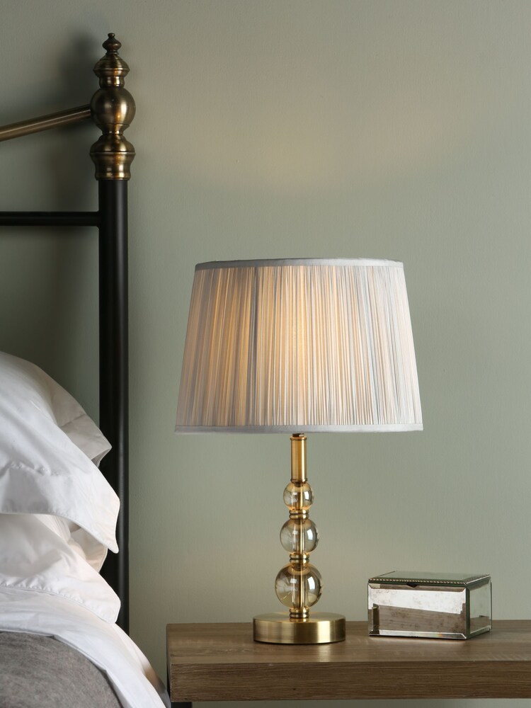 Laura Ashley Antique Brass Selby Glass Ball Table Lamp Base - Image 2 of 6