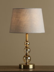 Laura Ashley Antique Brass Selby Glass Ball Table Lamp Base - Image 3 of 6