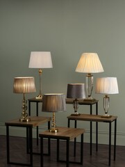 Laura Ashley Antique Brass Selby Glass Ball Table Lamp Base - Image 4 of 6