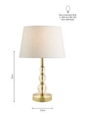 Laura Ashley Antique Brass Selby Glass Ball Table Lamp Base - Image 6 of 6