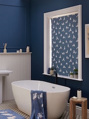 Blue Ready Made Blackout Bathroom Roller Blind Puffin Print - Image 2 of 6