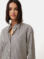 Jigsaw Cotton Poplin Stripe Shirt - Image 1 of 7