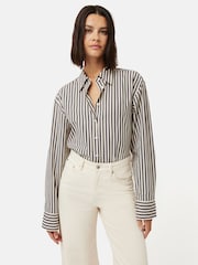 Jigsaw Cotton Poplin Stripe Shirt - Image 3 of 7