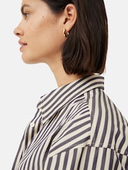 Jigsaw Cotton Poplin Stripe Shirt - Image 4 of 7