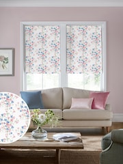 Laura Ashley Coral Pink Charlotte Made to Measure Roman 100% Cotton Blinds - Image 1 of 6