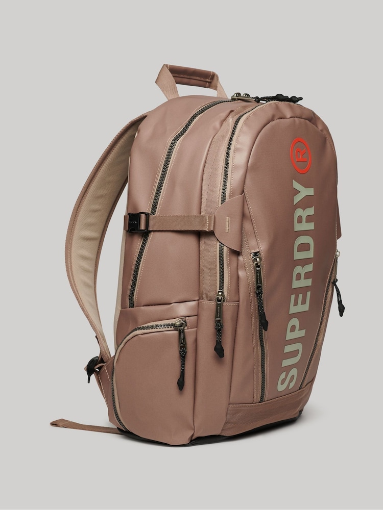 Superdry Brown 100% Cotton Tarp Rucksack - Image 3 of 5