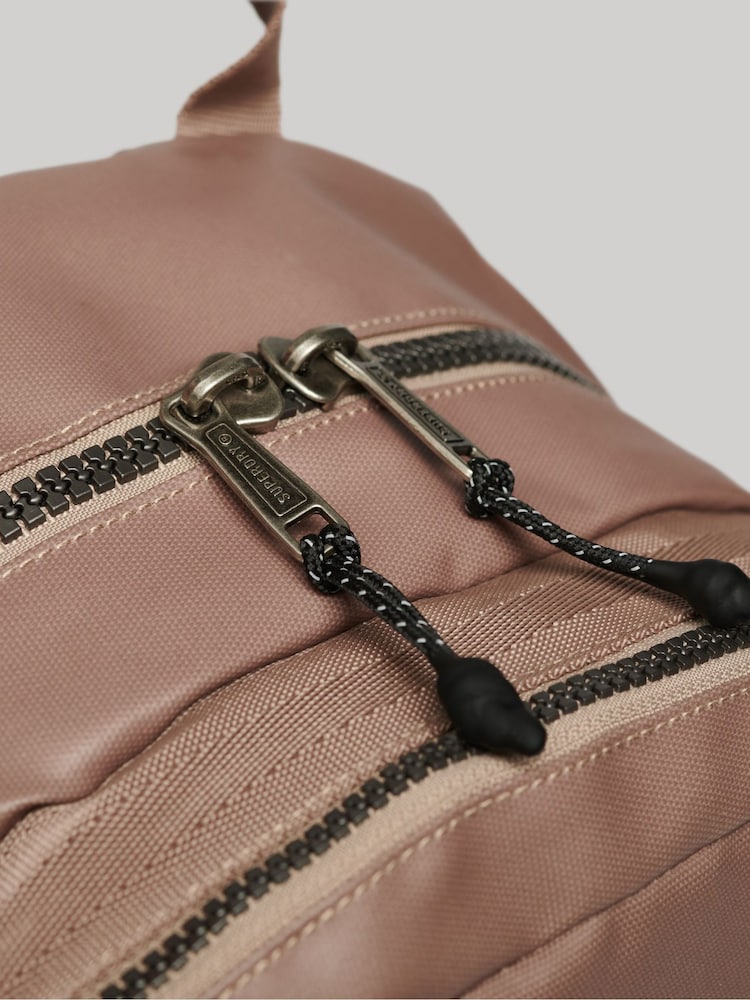 Superdry Brown 100% Cotton Tarp Rucksack - Image 4 of 5
