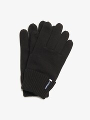 Superdry Black Essential Logo Knitted Gloves - Image 3 of 3