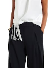 River Island Petite Crepe Wide Leg Trousers - Image 4 of 4