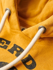 Superdry Mustard Yellow Marl Lo-Fi Outdoor Graphic Hoodie - Image 6 of 7