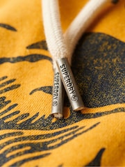 Superdry Mustard Yellow Marl Lo-Fi Outdoor Graphic Hoodie - Image 7 of 7