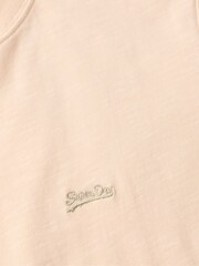 Superdry Pink Clay 100% Cotton Essential Logo Slub T-Shirt - Image 5 of 5