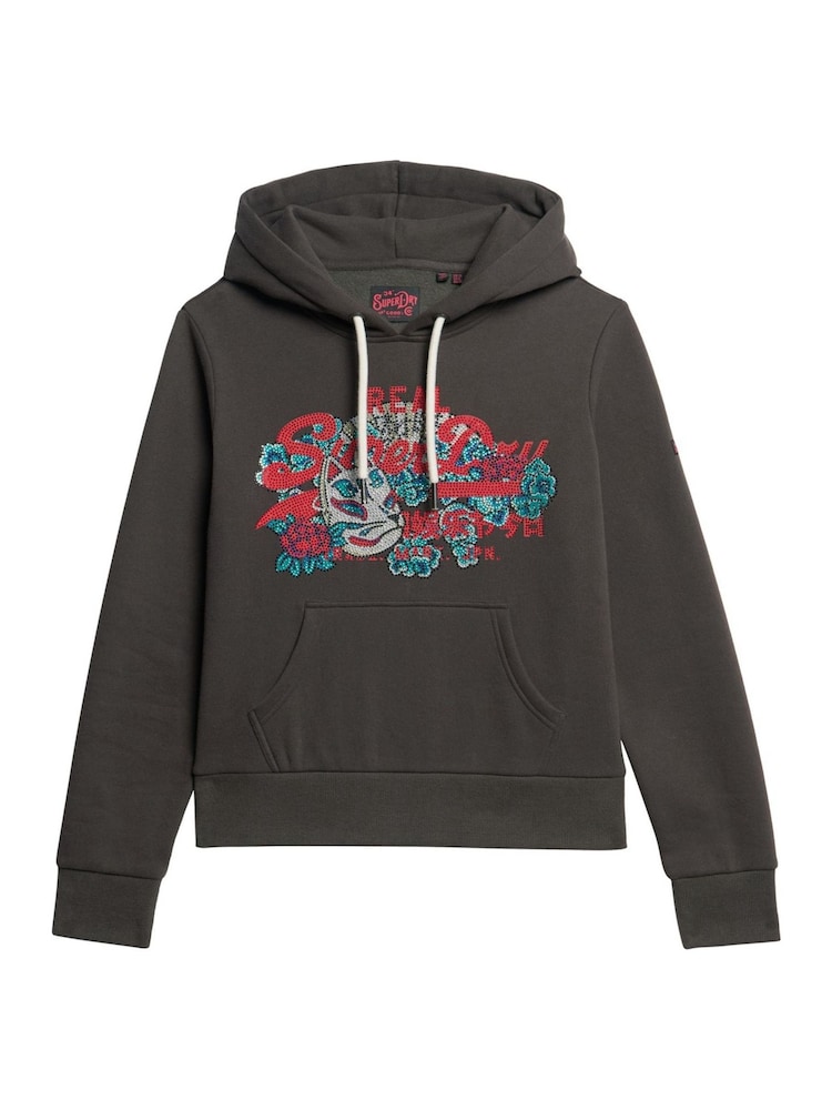 Superdry Vintage Black Tokyo vl Graphic Hoodie - Image 3 of 3
