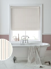 Laura Ashley Apricot Candy Stripe Made to Measure 100% Cotton Roman Blinds - Image 1 of 6
