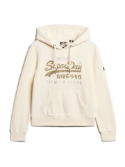 Superdry Cream Embellished vl Graphic Hoodie - Image 1 of 2