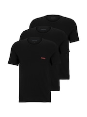 HUGO Black 100% Cotton T-Shirts 3 Pack - Image 1 of 5