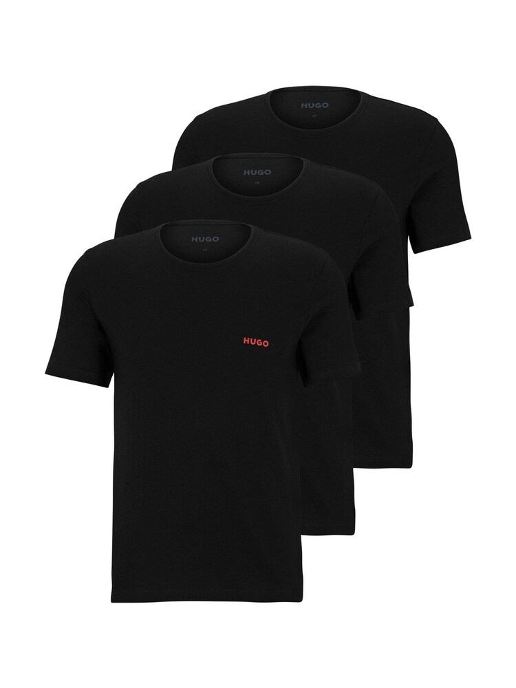HUGO Black 100% Cotton T-Shirts 3 Pack - Image 1 of 5