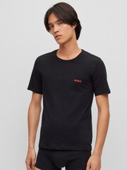 HUGO Black 100% Cotton T-Shirts 3 Pack - Image 2 of 5