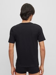 HUGO Black 100% Cotton T-Shirts 3 Pack - Image 3 of 5