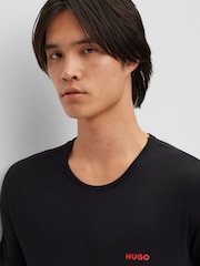 HUGO Black 100% Cotton T-Shirts 3 Pack - Image 5 of 5