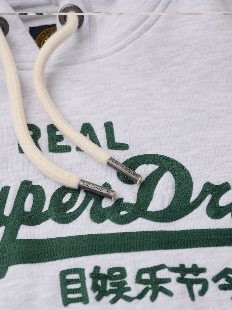 Superdry Ice Marl Embroidered vl Graphic Hoodie - Image 6 of 6