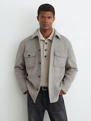 Reiss Soft Grey Liam Shirt - Image 1 of 7