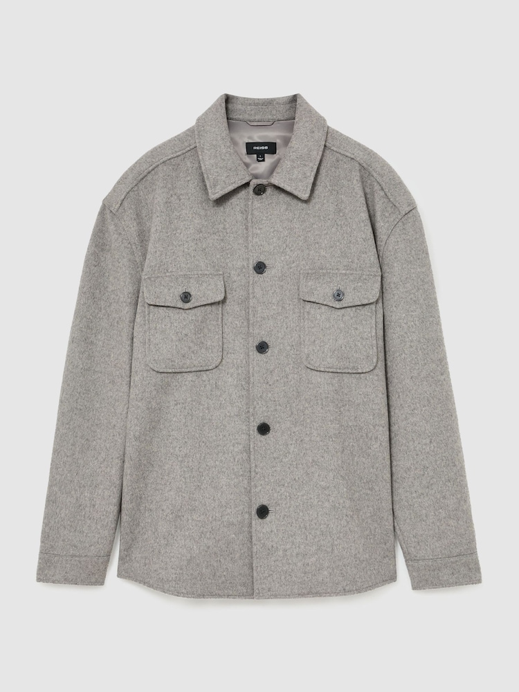 Reiss Soft Grey Liam Shirt - Image 2 of 7 Reiss Soft Grey Liam Shirt - Image 2 of 7