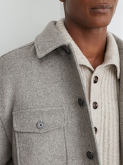 Reiss Soft Grey Liam Shirt - Image 4 of 7