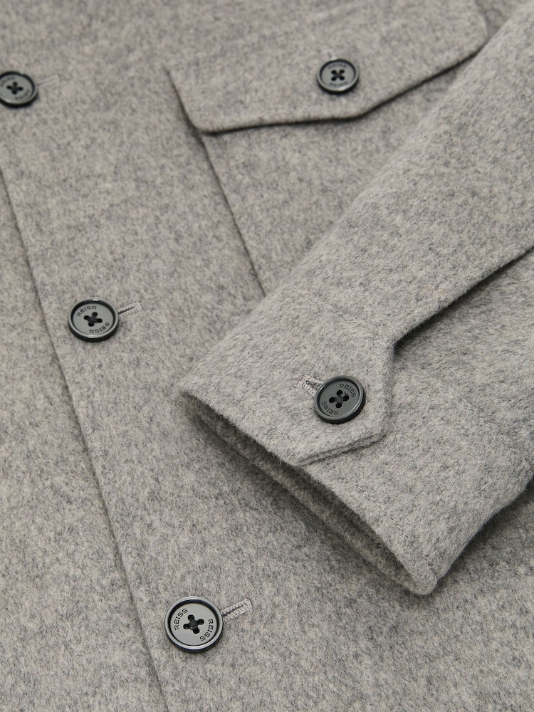 Reiss Soft Grey Liam Shirt - Image 7 of 7 Reiss Soft Grey Liam Shirt - Image 7 of 7