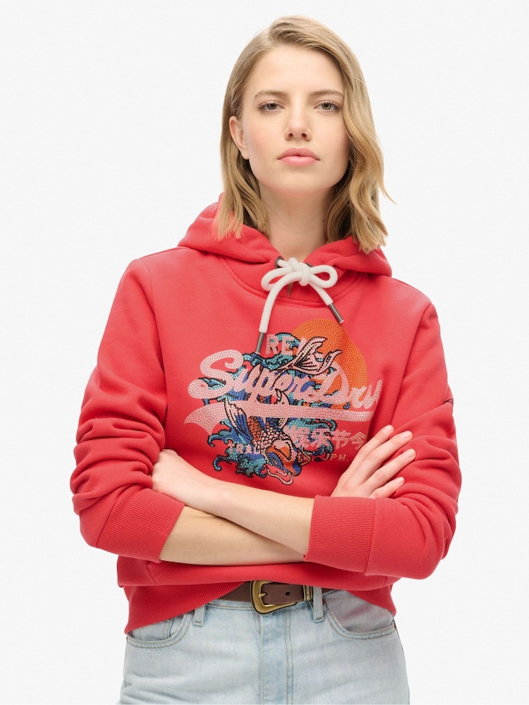 Superdry Soda Pop Red Tokyo vl Graphic Hoodie - Image 2 of 5