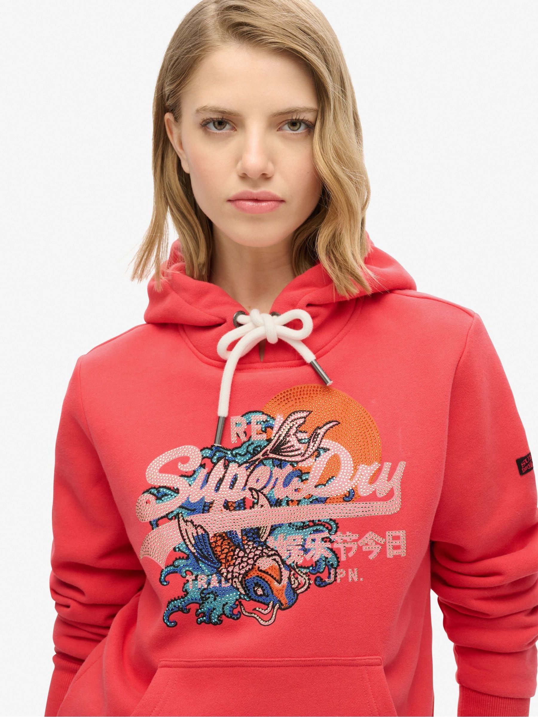 Buy Superdry Soda Pop Red Tokyo vl Graphic Hoodie from Next