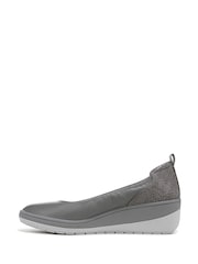 Vionic Grey Jacey Leather Slip-ons Wedges - Image 2 of 7